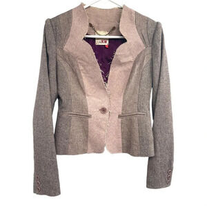 In The Now Womens Blazer Fitted Size 4 single button lined